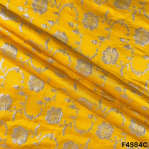 Zari Work Banarasi Silk Fabric-F4984